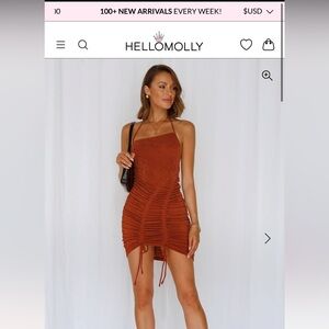 Hello Molly burnt orange dress